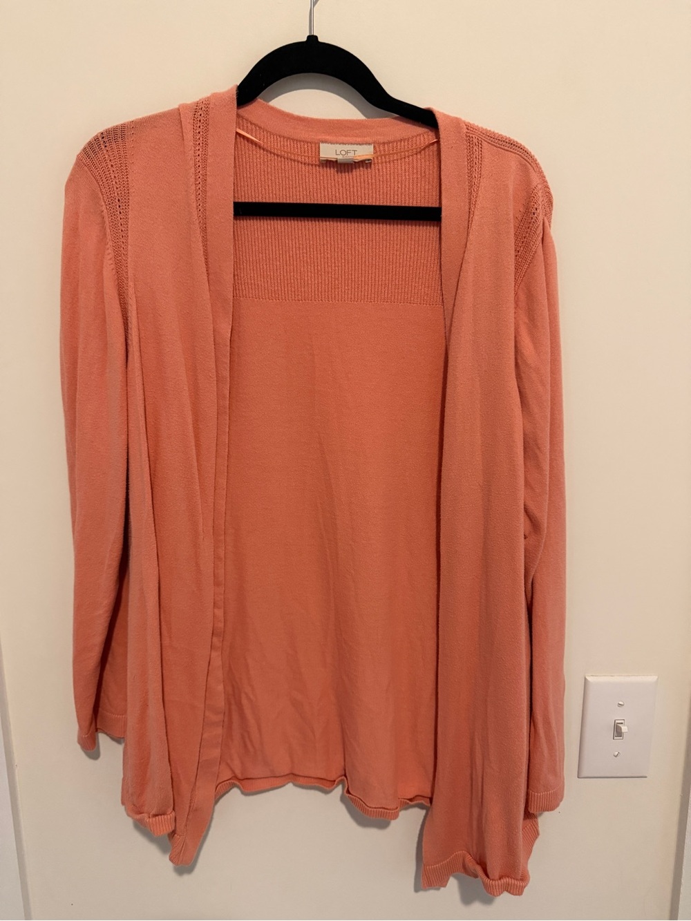 LOFT Open-Front Cardigan Sweater - Coral
